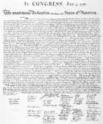 The Declaration of Independence - Click for Enlarged Image
